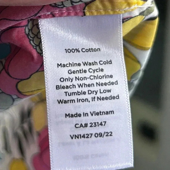 Talbots Floral Button Down Shirt - Pink, Yellow, Blue - Picture 9 of 12